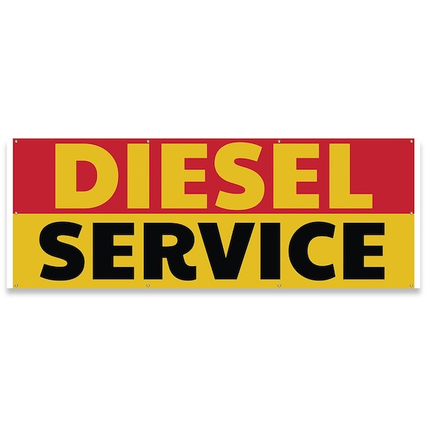 Signmission Diesel Service Banner Concession Stand Food Truck Single Sided B-96-30044 - main